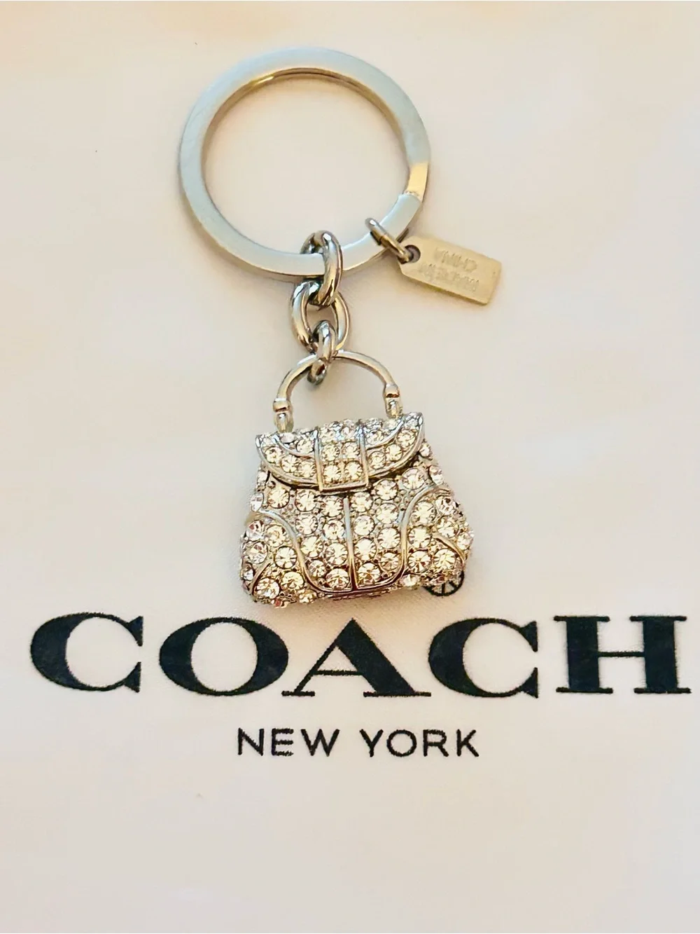 EXTREMELY RARE Coach 3-D Y2K Crystal  SoHo Purse Keychain/ Bag Charm